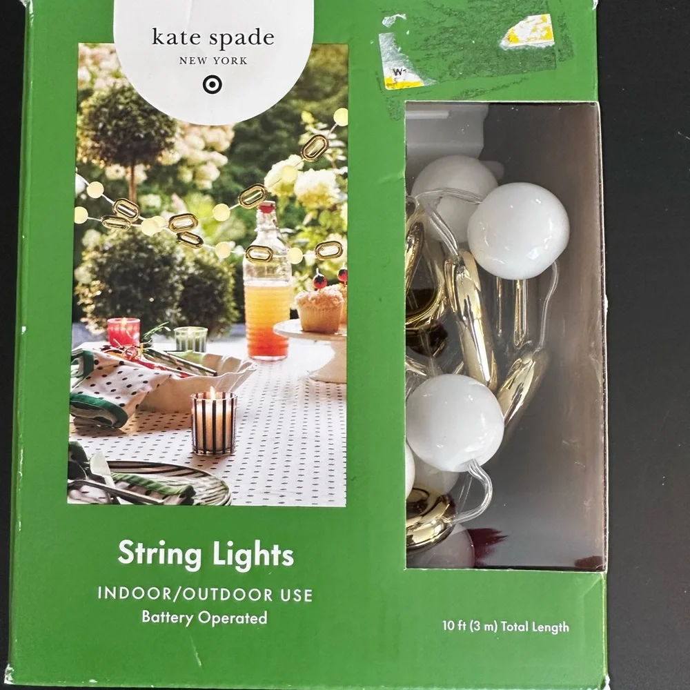 NIB Kate Spade x Target Gold and White String Lights